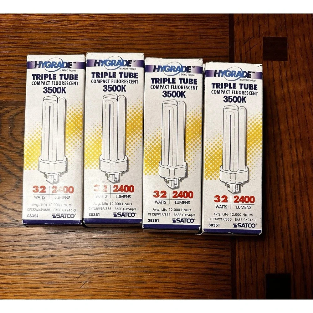 SATCO‎ Hygrade Triple Tube Compact Fluorescent S8351 32 WATT **LOT OF 4**